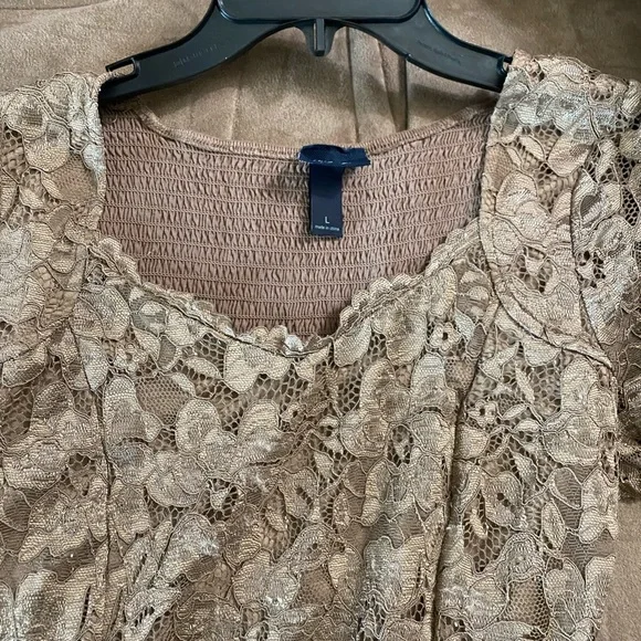 Daytrip  Lace Blouse Lined NEW size L - Picture 12 of 12